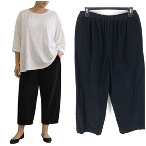 Eskandar Pant Size 2 US 14 Cotton Cashmere Corduroy Texture Pull On Quiet Luxury